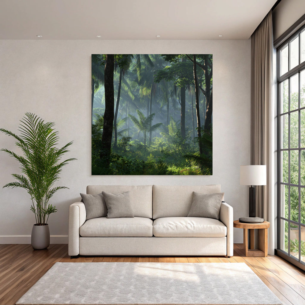 Tropics and Jungle Dense Area Flor Tropical Forest With Light Flooding