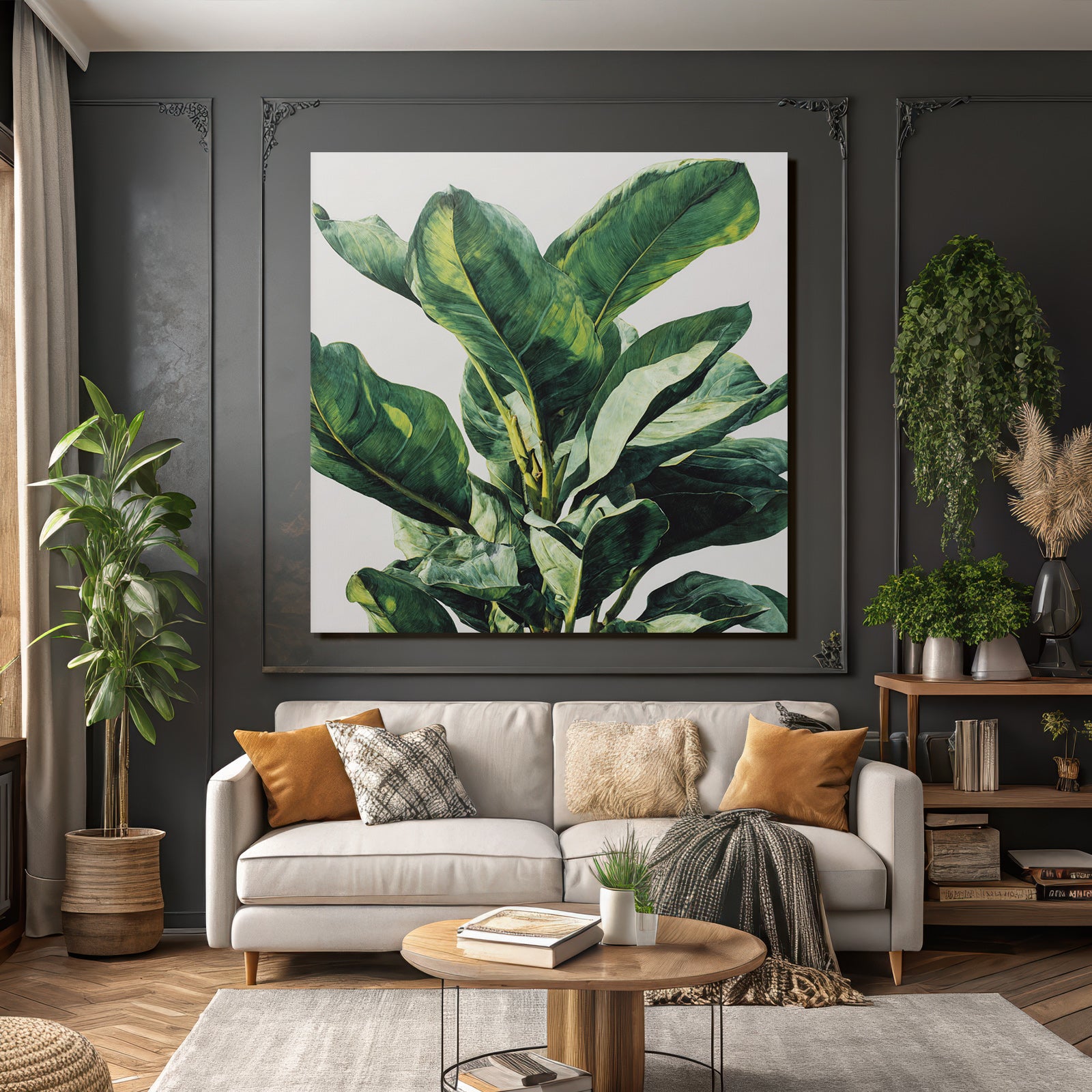 Tropics and Jungle Green Leaves Tropical Plant