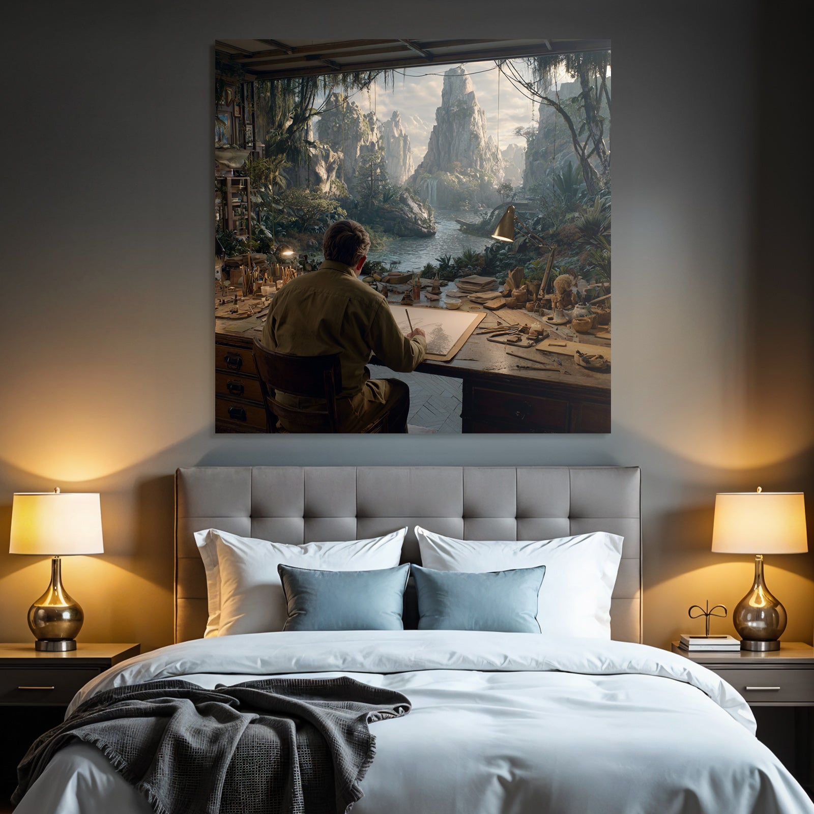 Tropic and Jungle Artist Workspace with Nature and Mountain Views