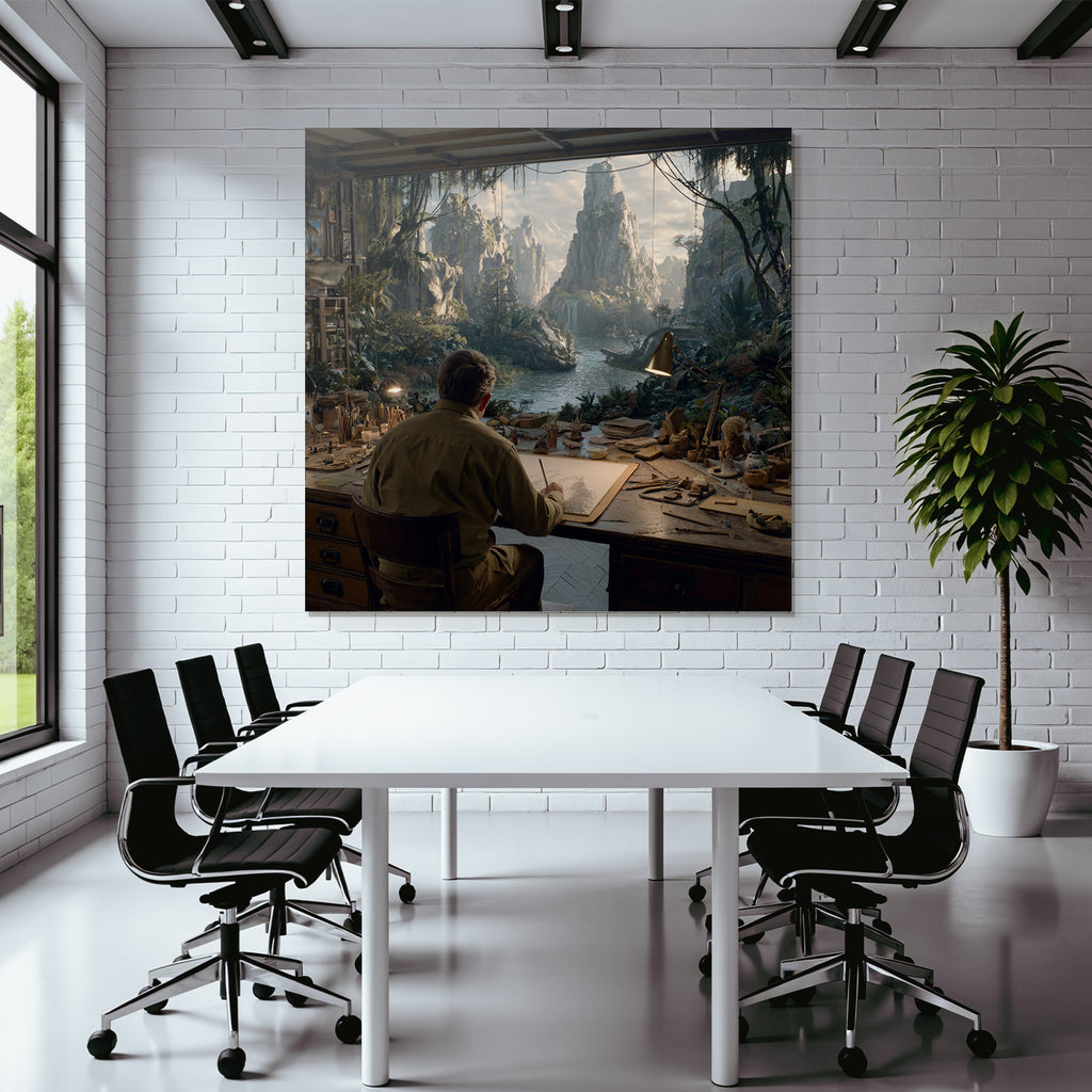 Tropic and Jungle Artist Workspace with Nature and Mountain Views