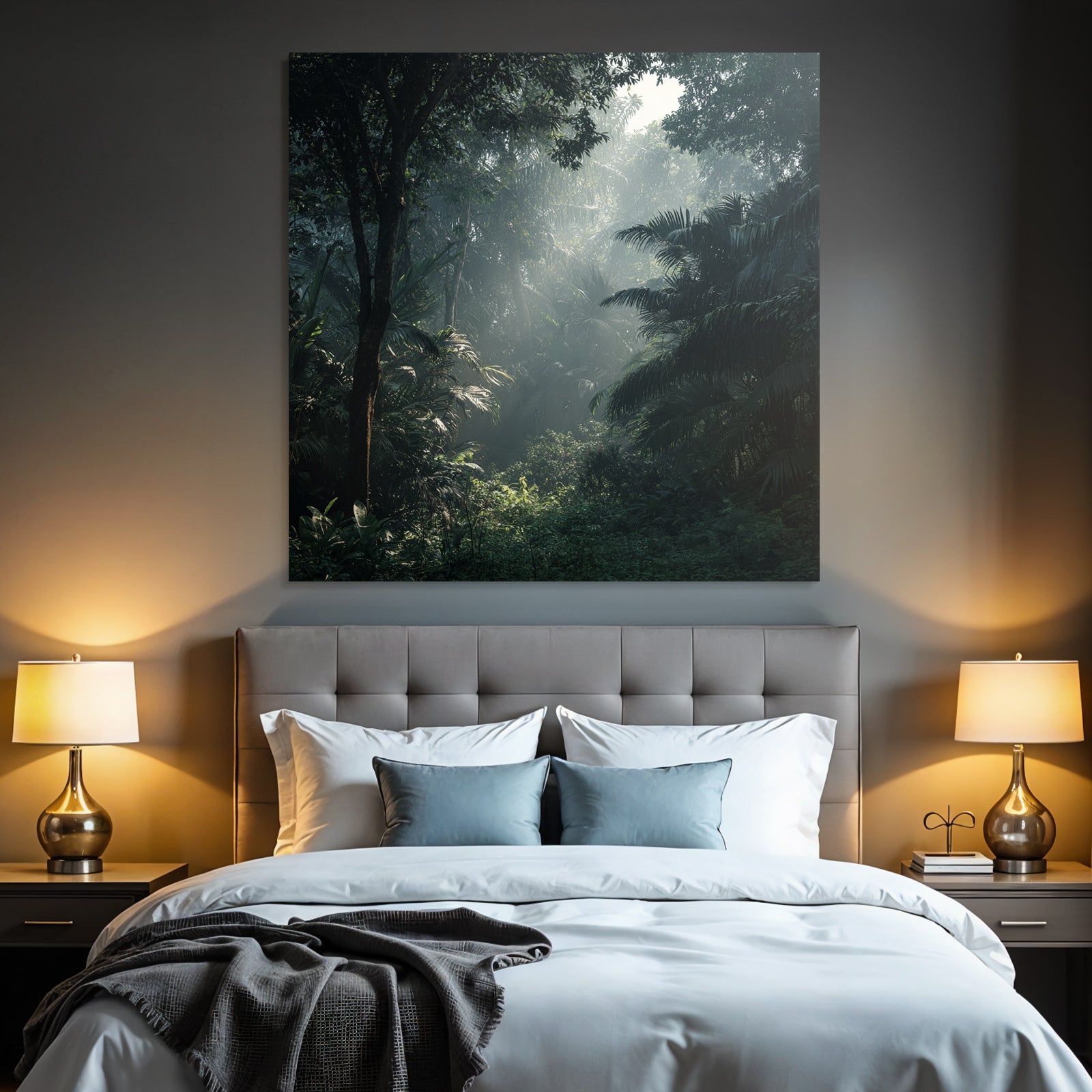Tropics And Jungle Lush Dense Forest With Mystical Fog And Light Play Germany
