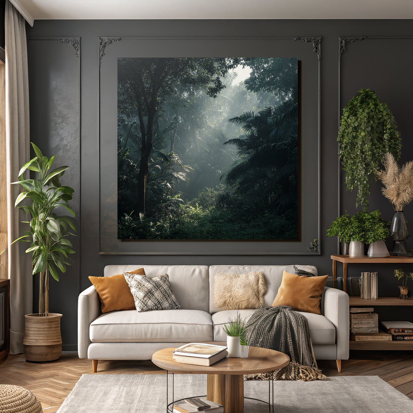 Tropics And Jungle Lush Dense Forest With Mystical Fog And Light Play Germany