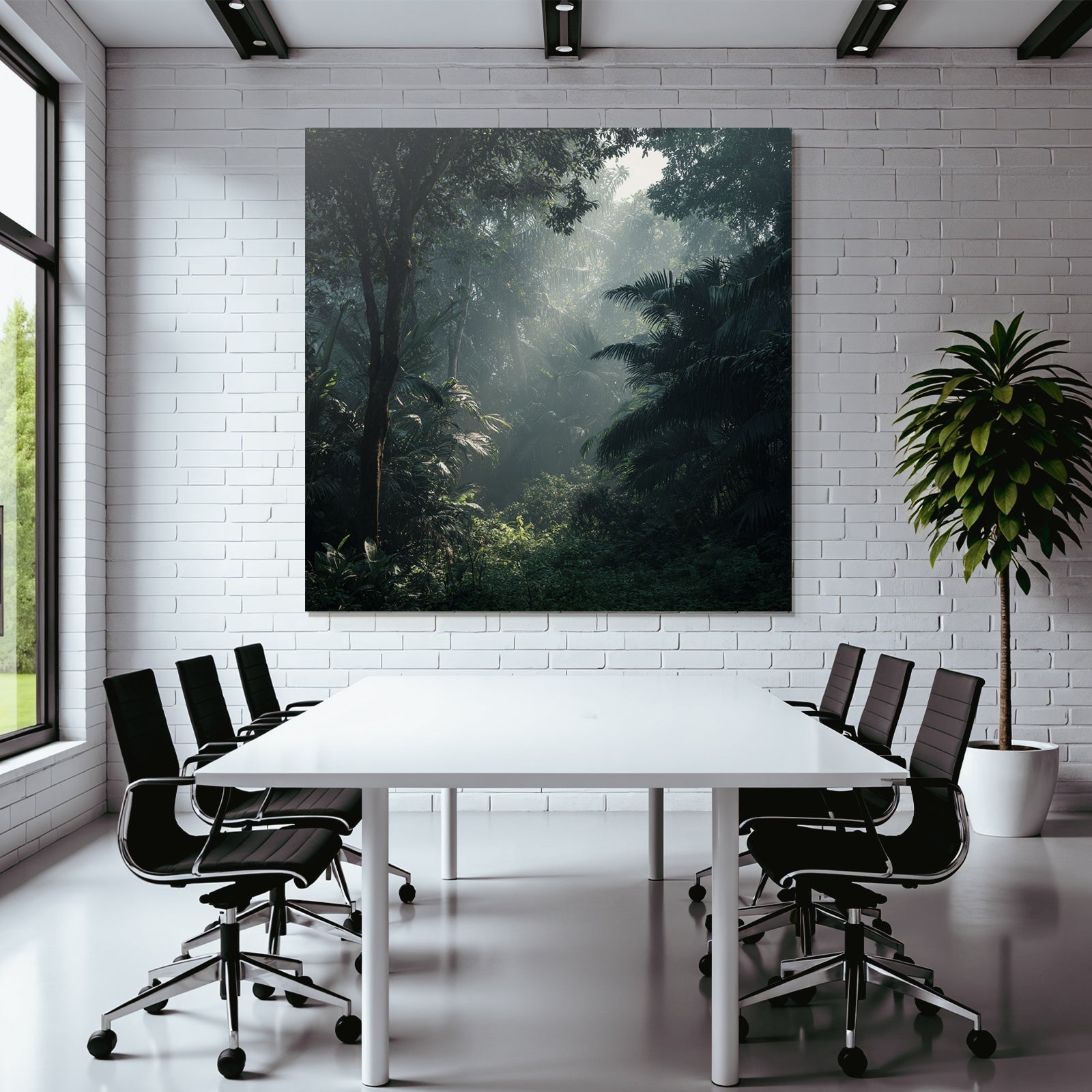 Tropics And Jungle Lush Dense Forest With Mystical Fog And Light Play Germany