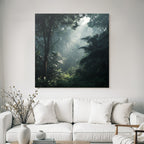 Tropics And Jungle Lush Dense Forest With Mystical Fog And Light Play Germany