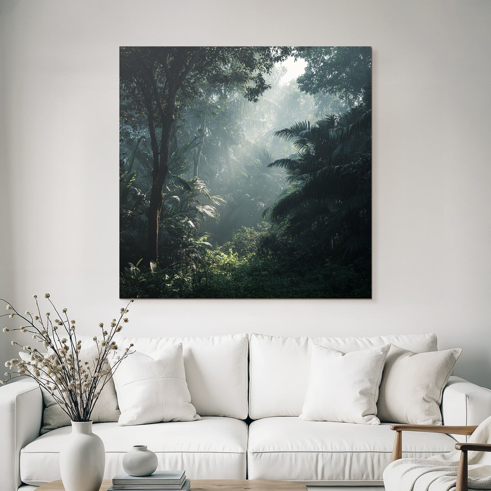 Tropics And Jungle Lush Dense Forest With Mystical Fog And Light Play Germany