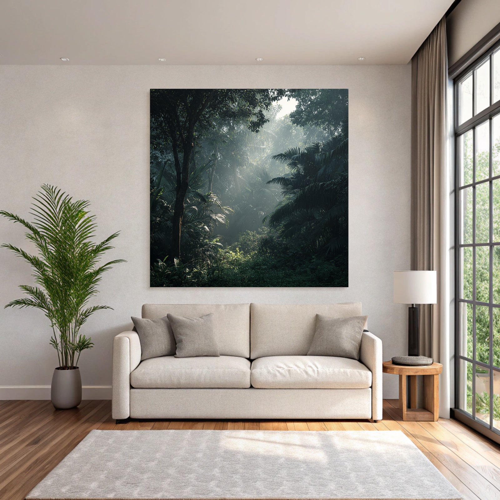 Tropics And Jungle Lush Dense Forest With Mystical Fog And Light Play Germany