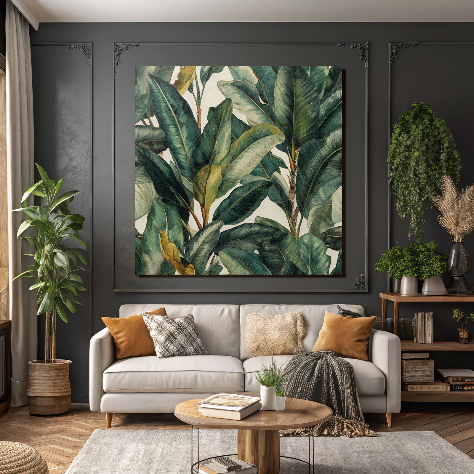 Tropics and Jungle Lush Green Leaves Tropical Plant
