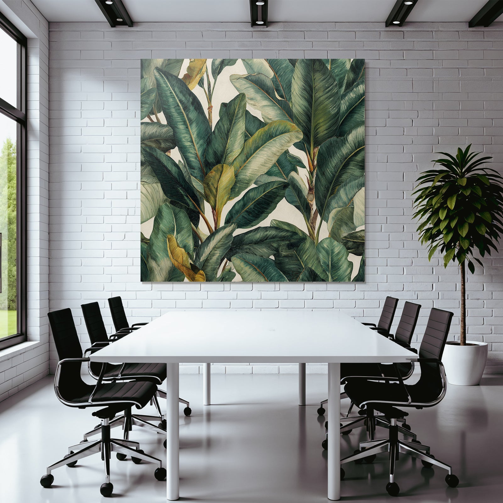 Tropics and Jungle Lush Green Leaves Tropical Plant