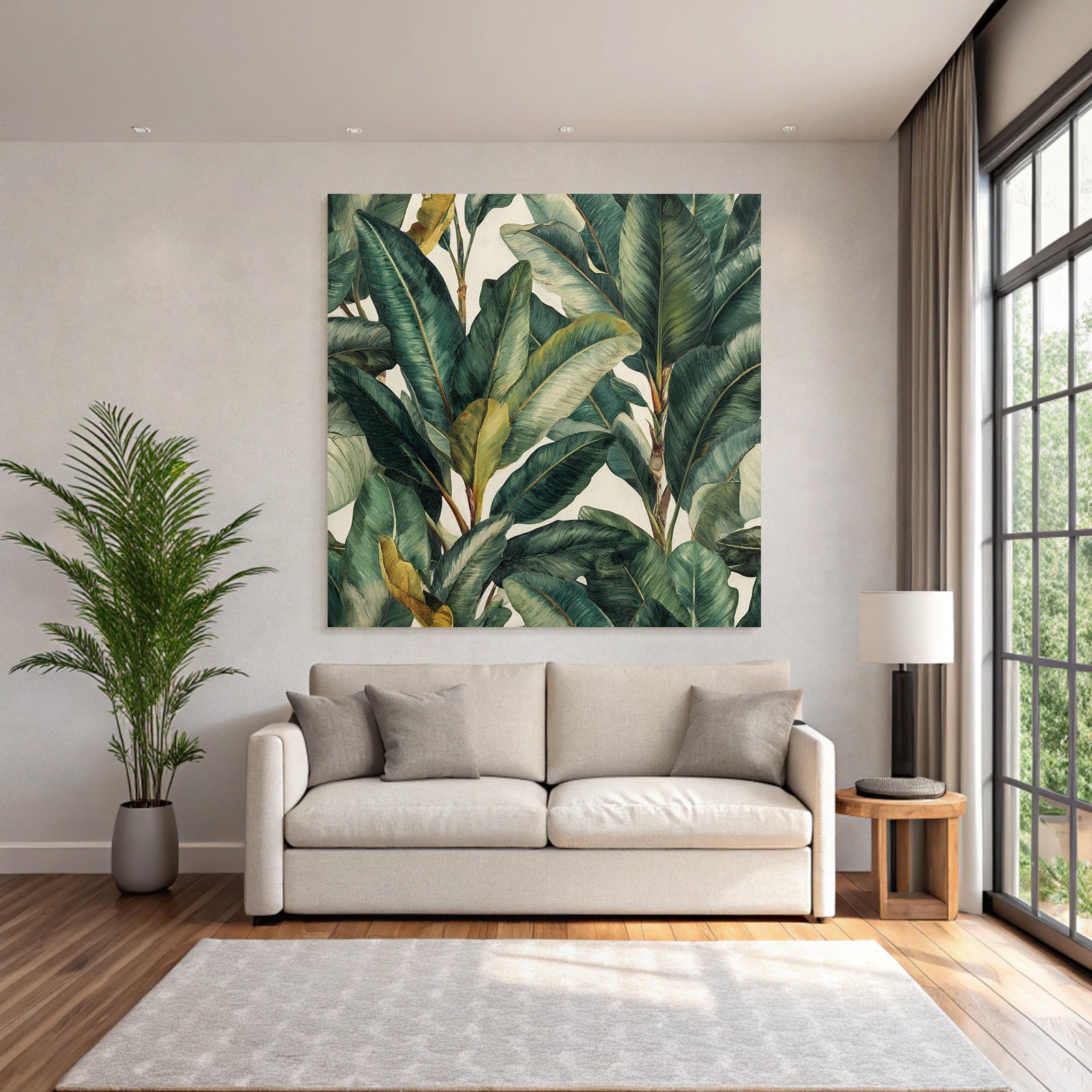 Tropics and Jungle Lush Green Leaves Tropical Plant