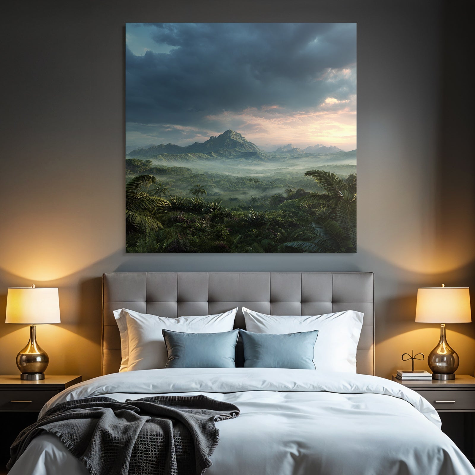 Tropics and Jungle Lush Mountains Tropical Region Green Hills Dramatic Sky