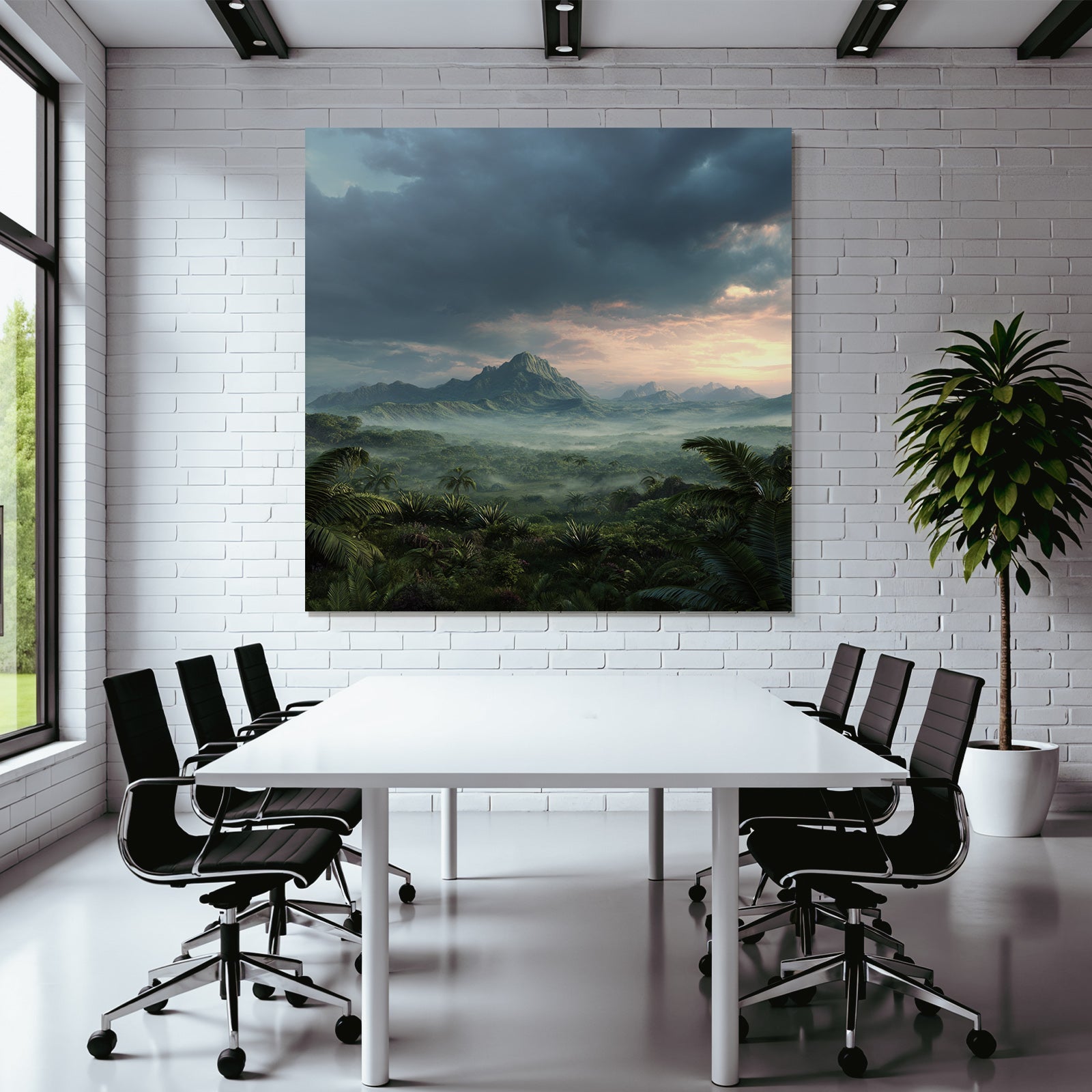 Tropics and Jungle Lush Mountains Tropical Region Green Hills Dramatic Sky