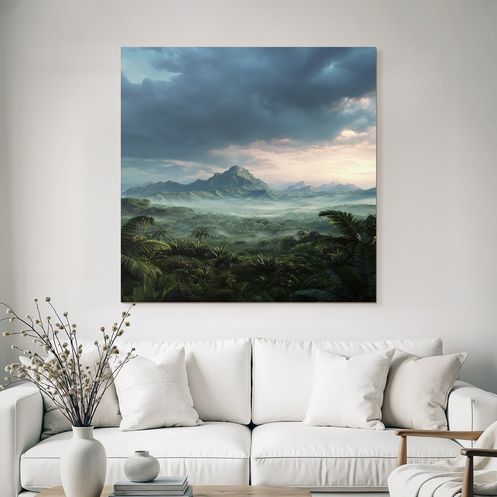 Tropics and Jungle Lush Mountains Tropical Region Green Hills Dramatic Sky