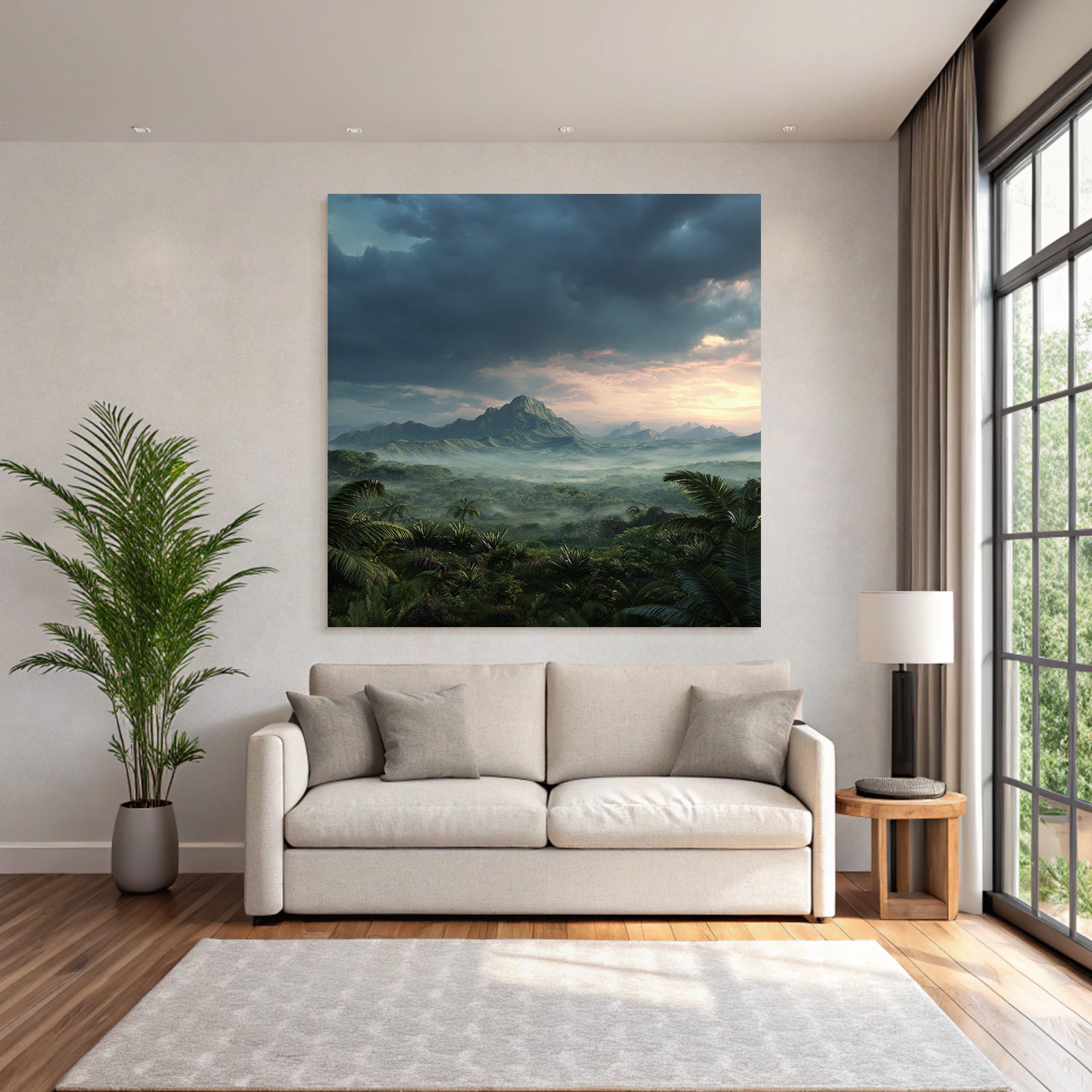 Tropics and Jungle Lush Mountains Tropical Region Green Hills Dramatic Sky