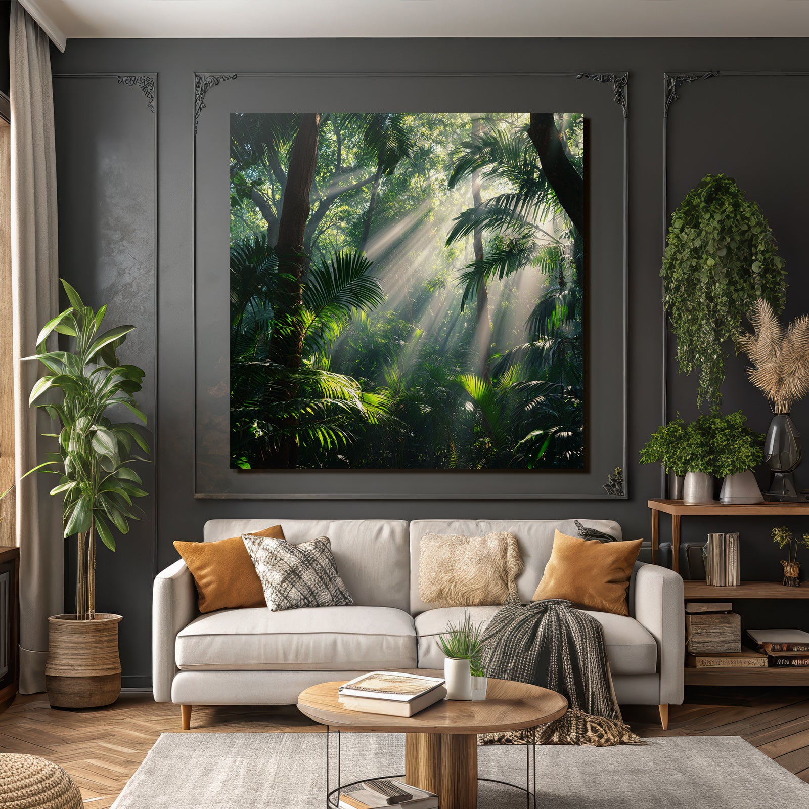 Tropics and Jungle Lush rainforest scenes with sunshine and dense vegetation