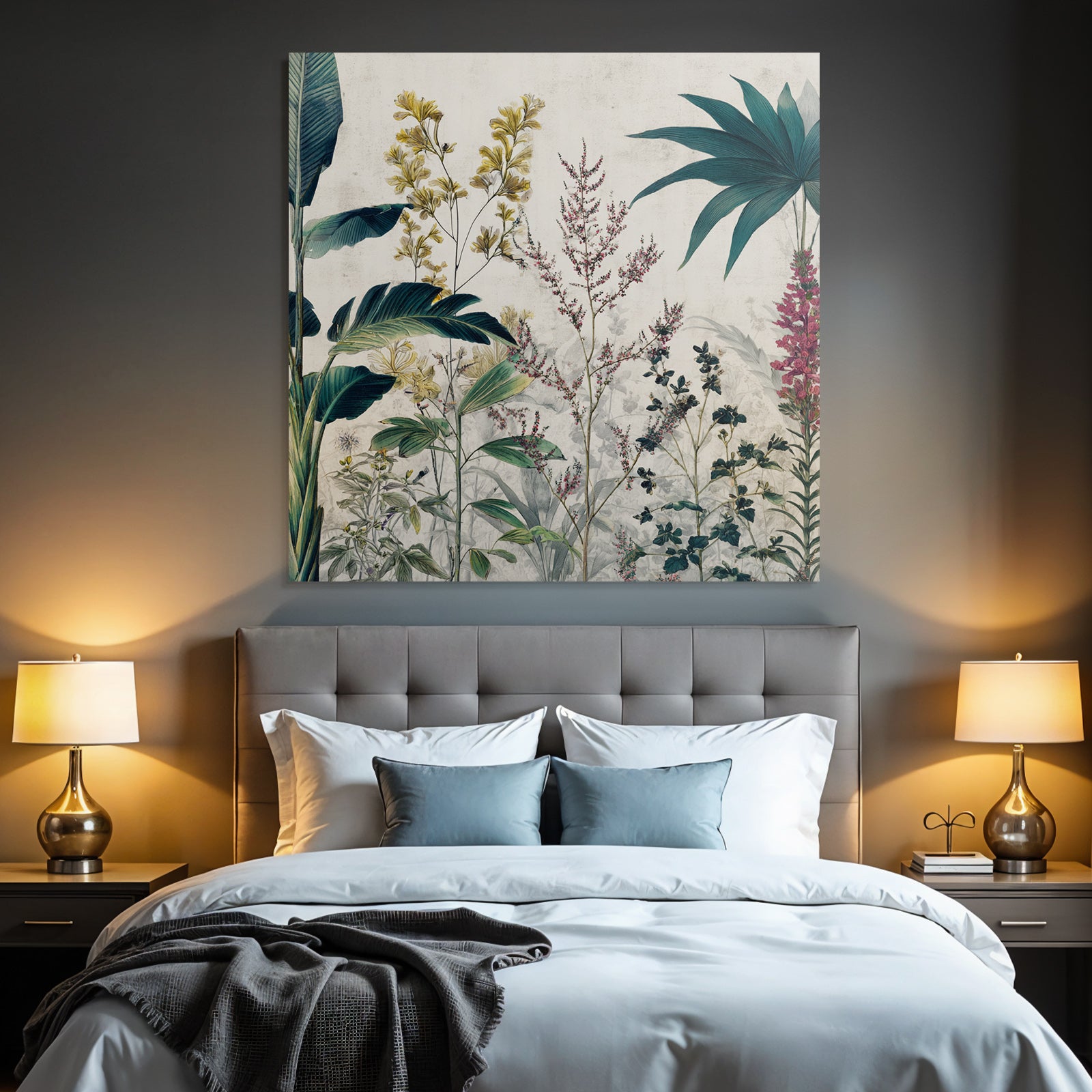 Tropics and Jungle Plants and Flowers Art Illustration Botanical Elements