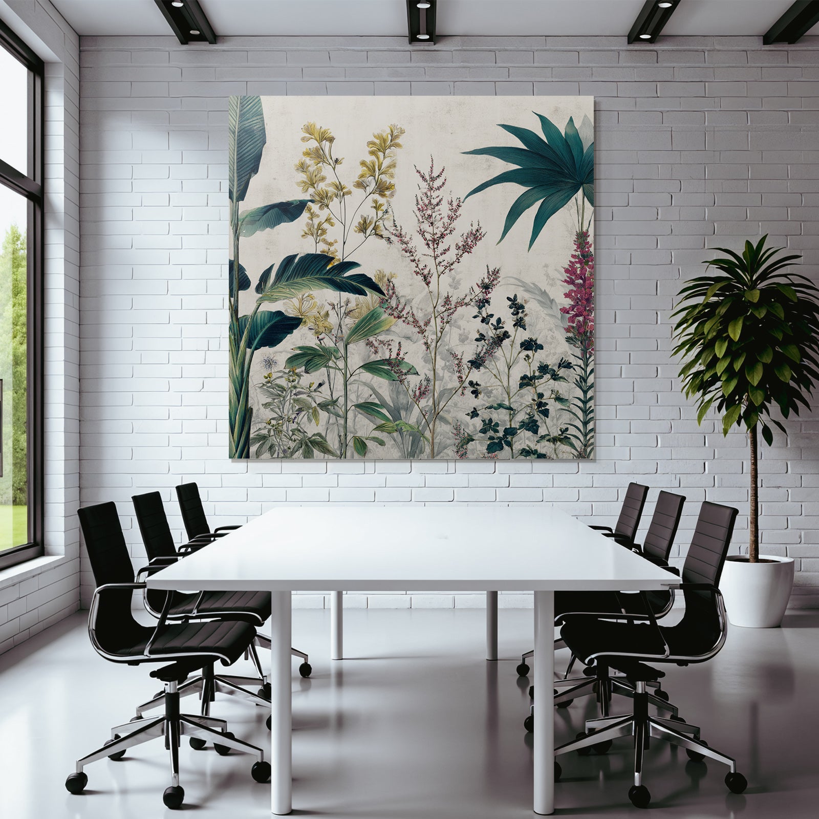 Tropics and Jungle Plants and Flowers Art Illustration Botanical Elements