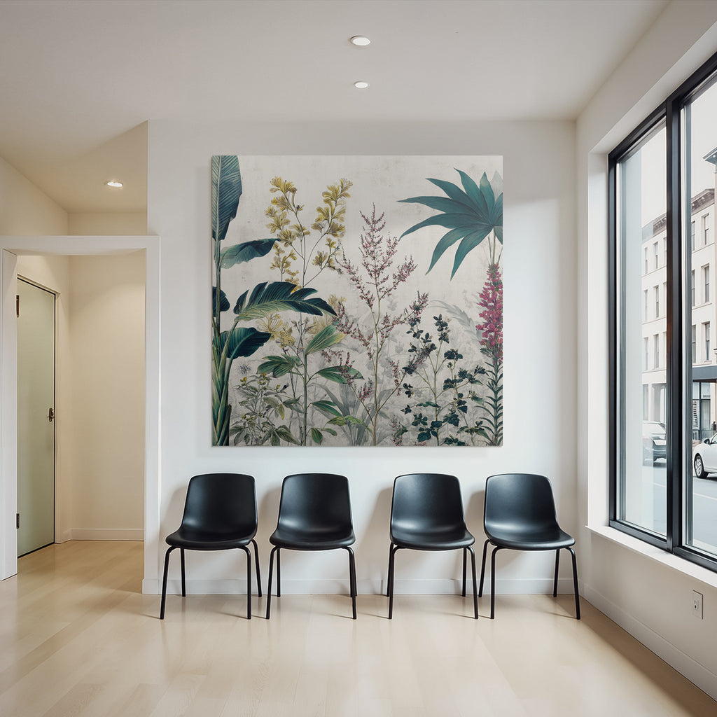 Tropics and Jungle Plants and Flowers Art Illustration Botanical Elements