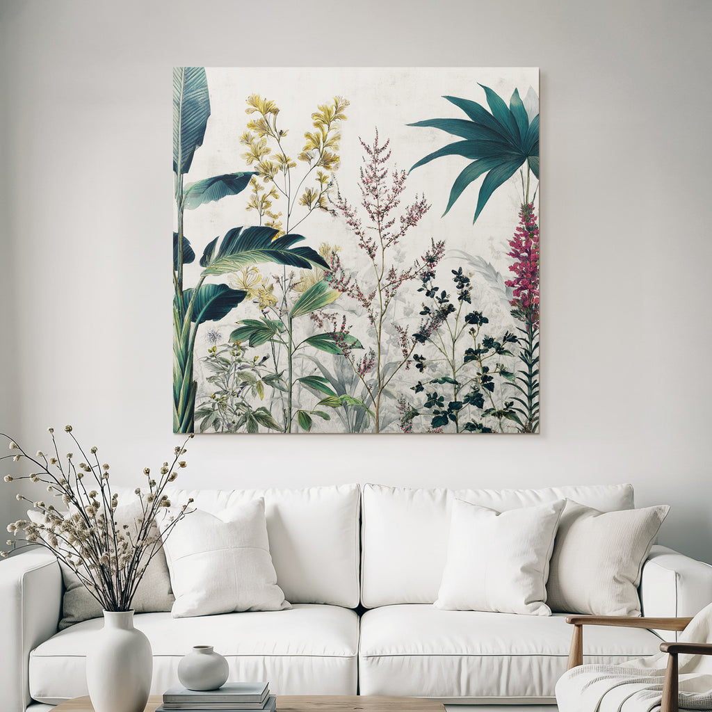 Tropics and Jungle Plants and Flowers Art Illustration Botanical Elements