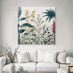 Tropics and Jungle Plants and Flowers Art Illustration Botanical Elements