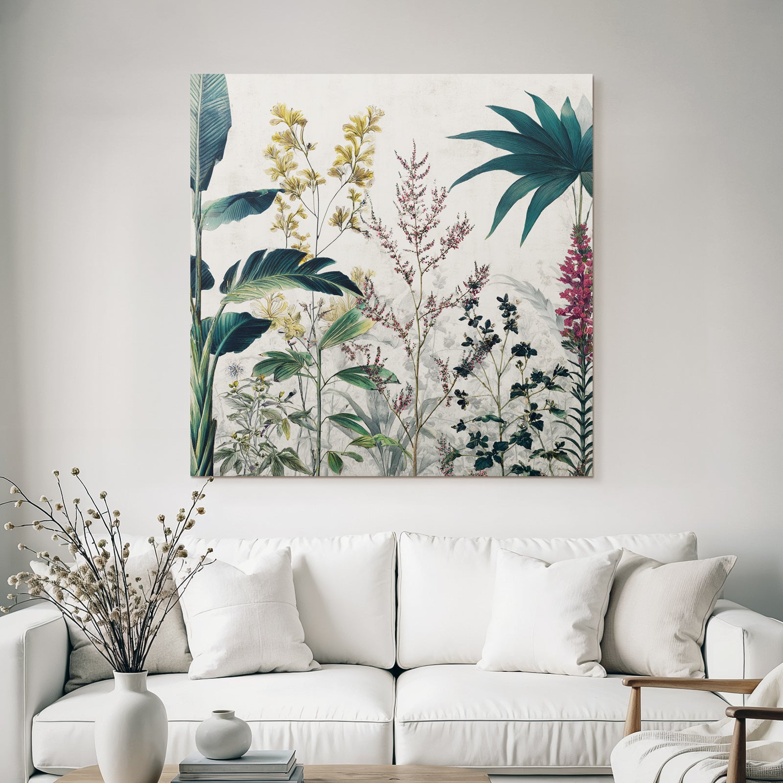 Tropics and Jungle Plants and Flowers Art Illustration Botanical Elements