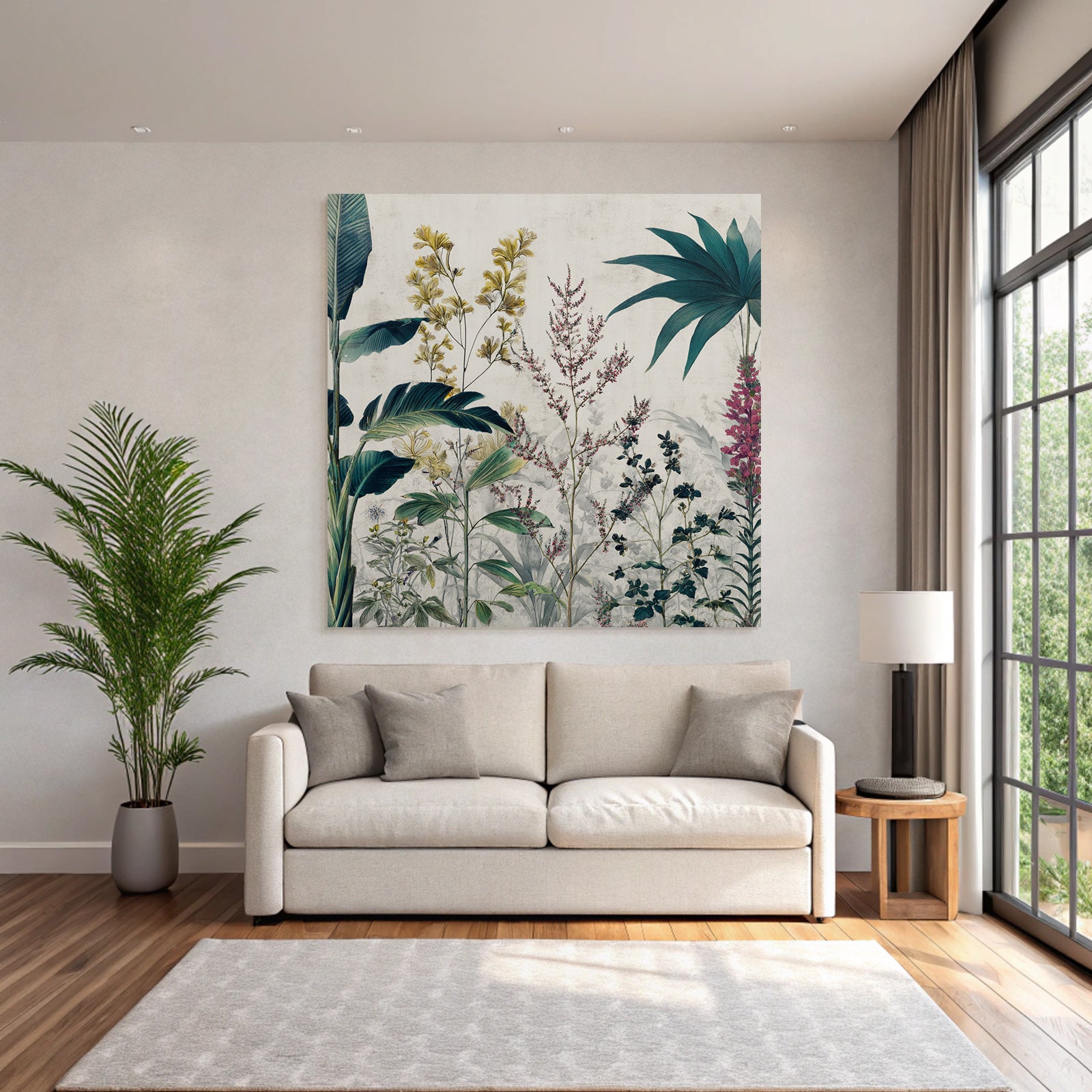 Tropics and Jungle Plants and Flowers Art Illustration Botanical Elements