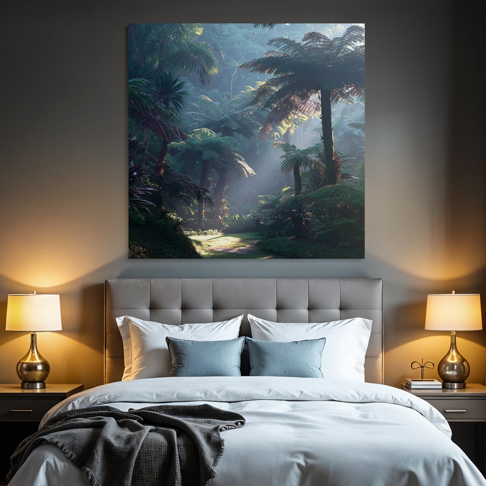 Tropics and Jungle Tranquil Forest Scene Tropical Subtropical Morning Sun