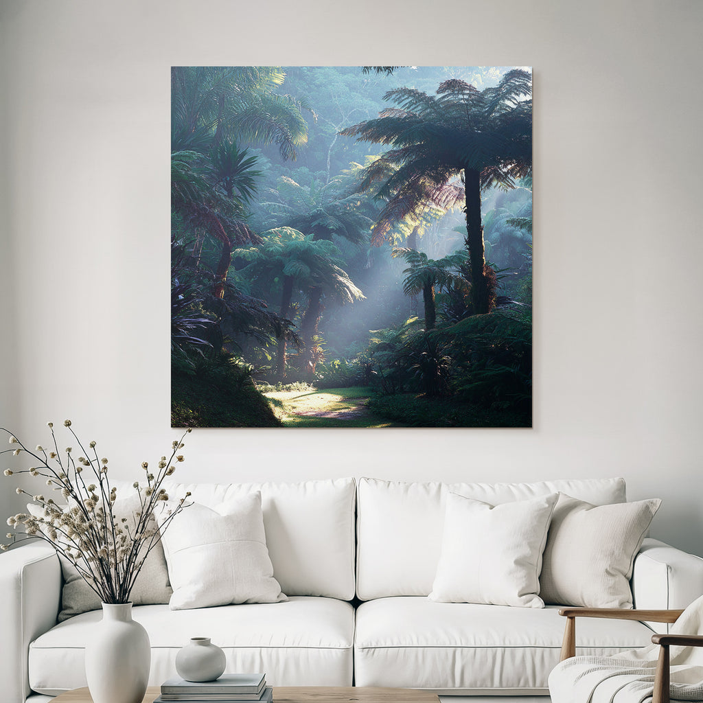 Tropics and Jungle Tranquil Forest Scene Tropical Subtropical Morning Sun