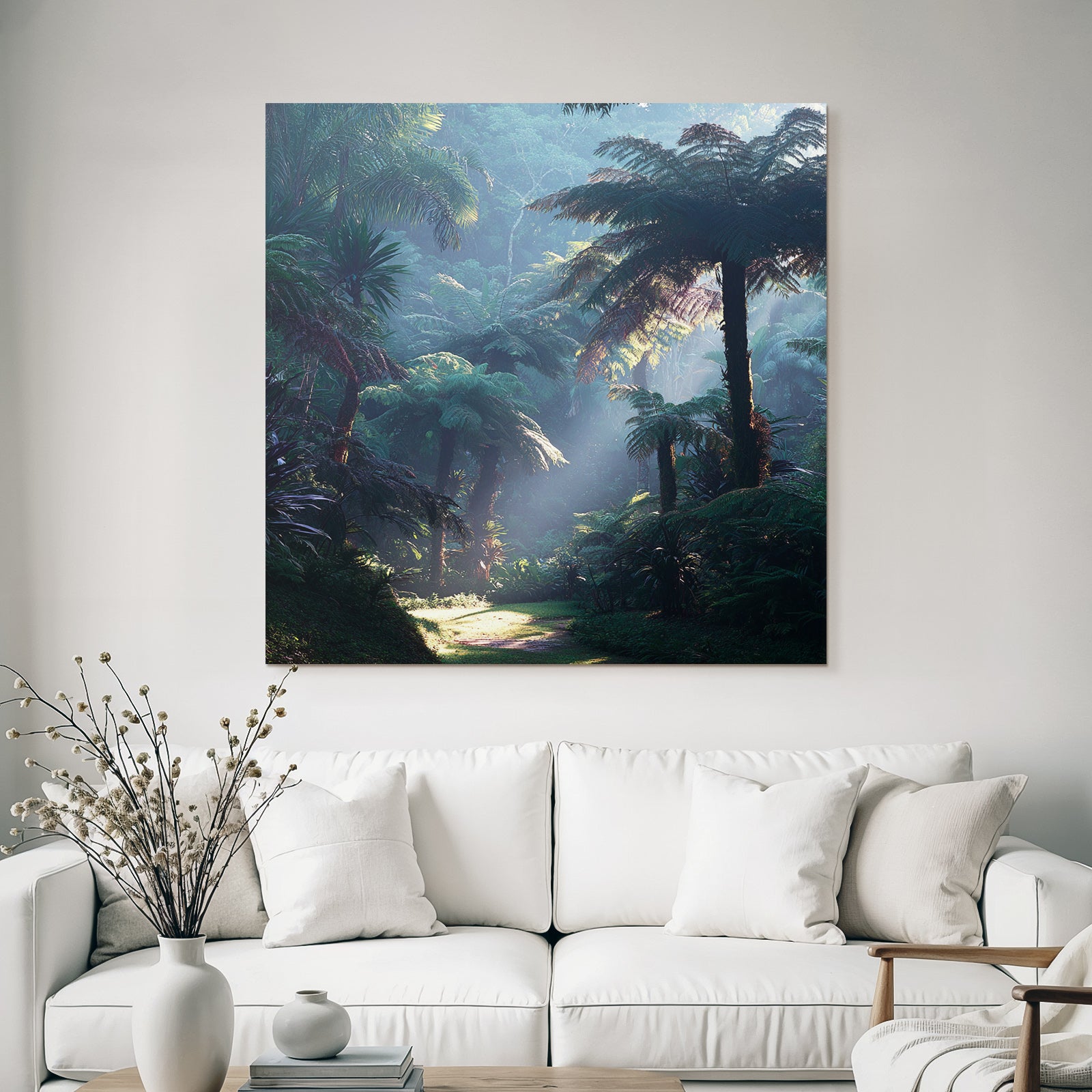 Tropics and Jungle Tranquil Forest Scene Tropical Subtropical Morning Sun