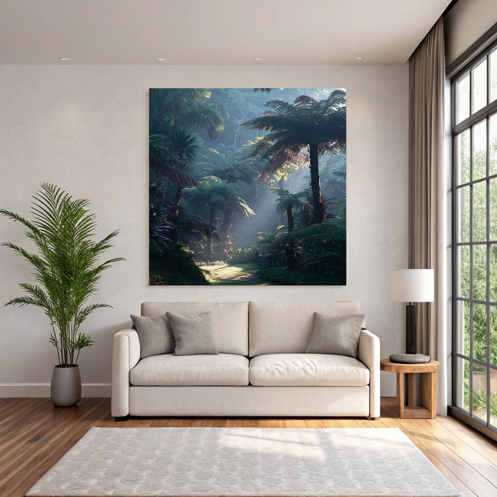 Tropics and Jungle Tranquil Forest Scene Tropical Subtropical Morning Sun