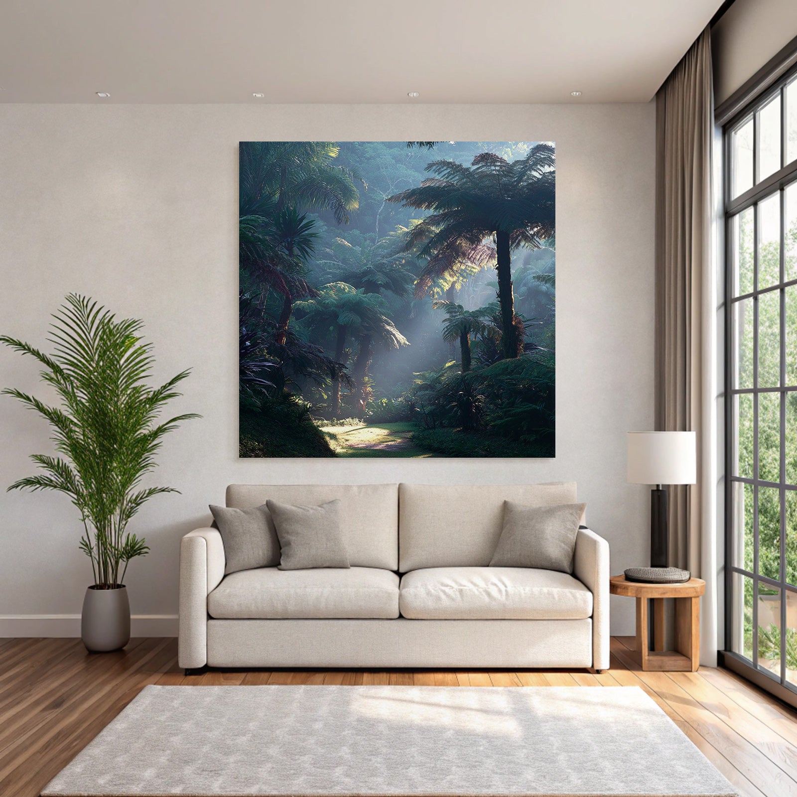 Tropics and Jungle Tranquil Forest Scene Tropical Subtropical Morning Sun