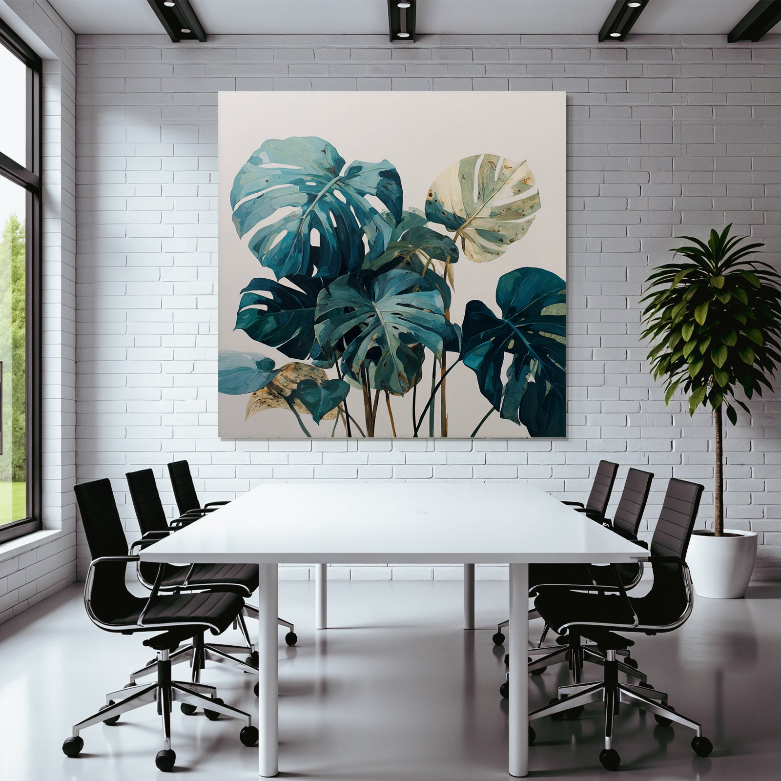 Tropics and Jungle Tropical Leaves Monstera Botanical Illustration