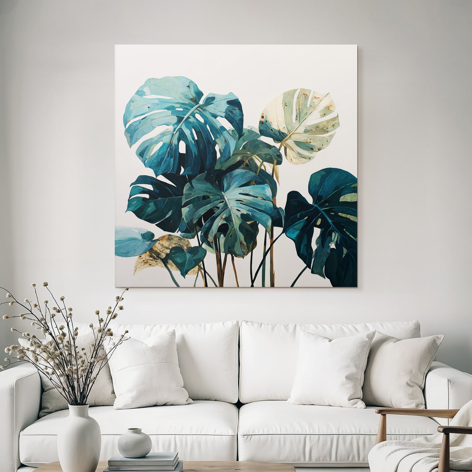 Tropics and Jungle Tropical Leaves Monstera Botanical Illustration