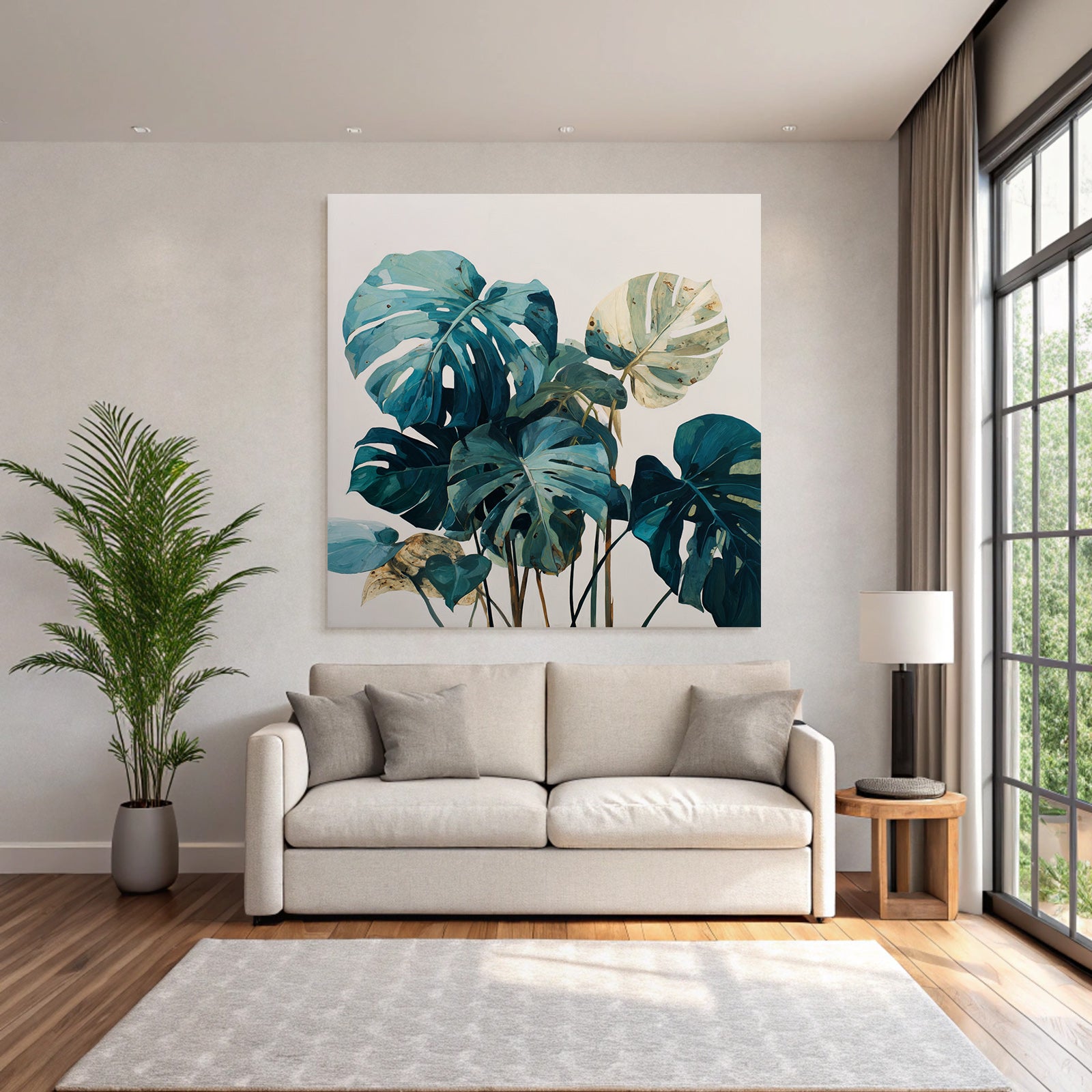Tropics and Jungle Tropical Leaves Monstera Botanical Illustration
