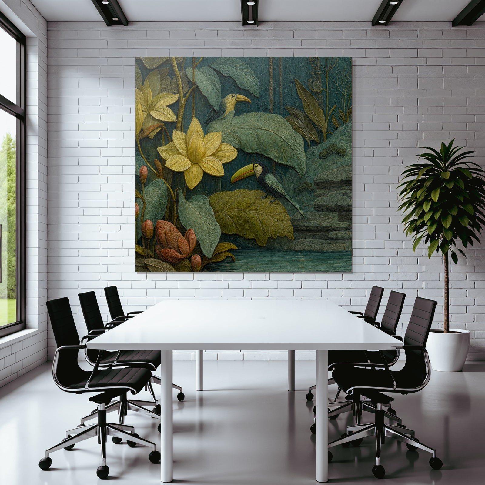 Tropics and Jungle Tropical Vibrant Foils Flowers Toucan Fauna