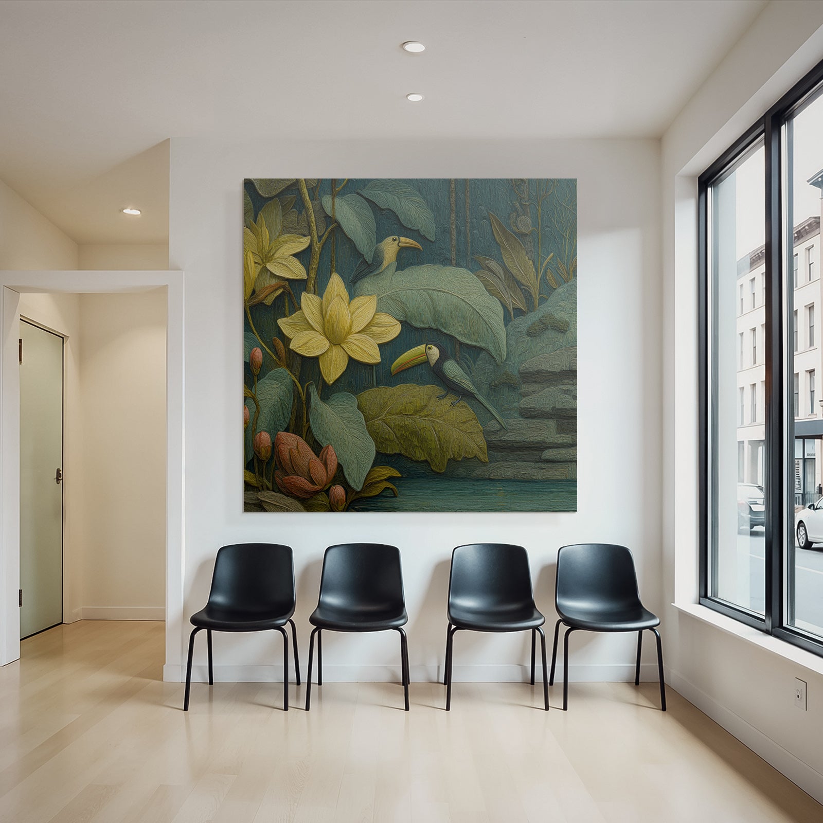 Tropics and Jungle Tropical Vibrant Foils Flowers Toucan Fauna