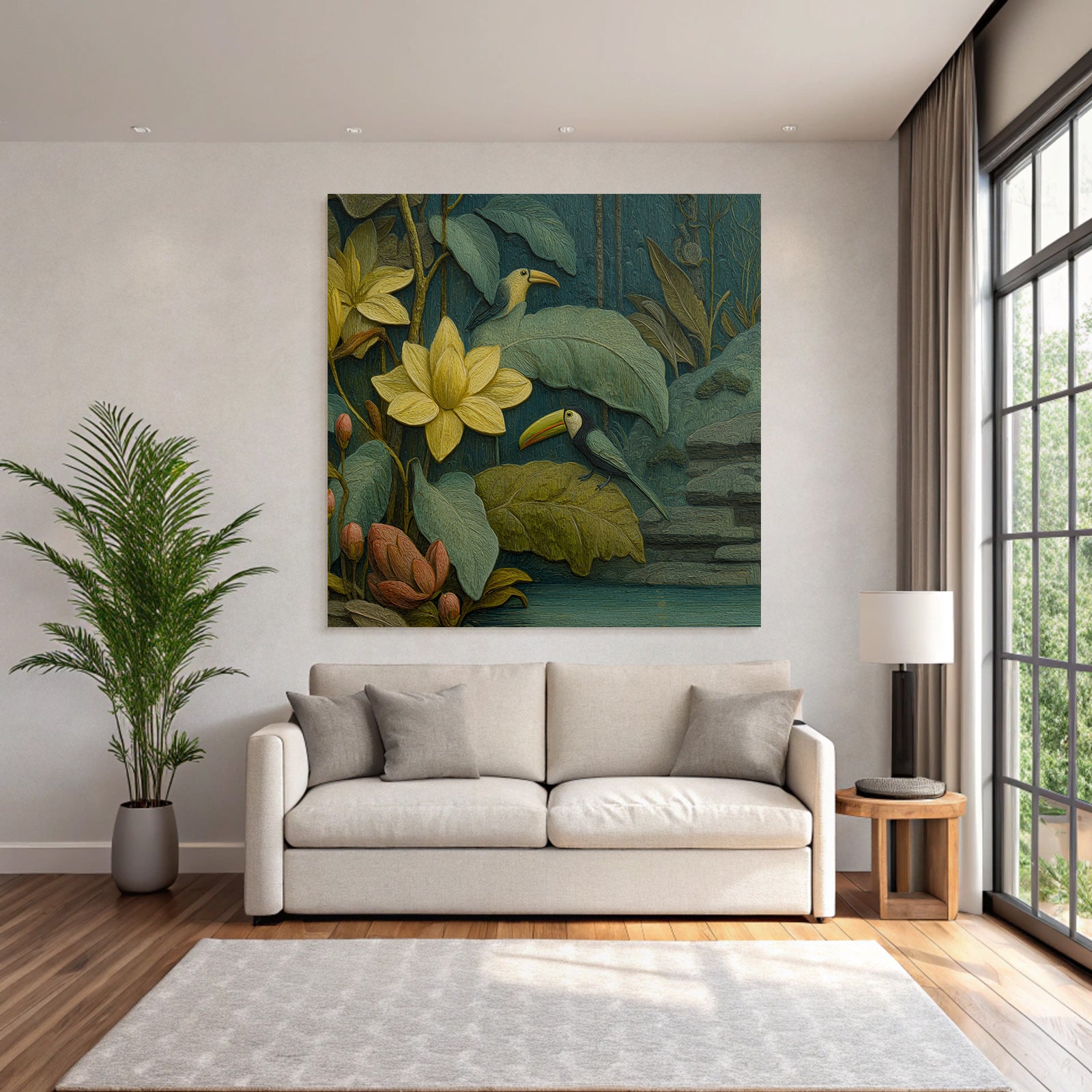 Tropics and Jungle Tropical Vibrant Foils Flowers Toucan Fauna