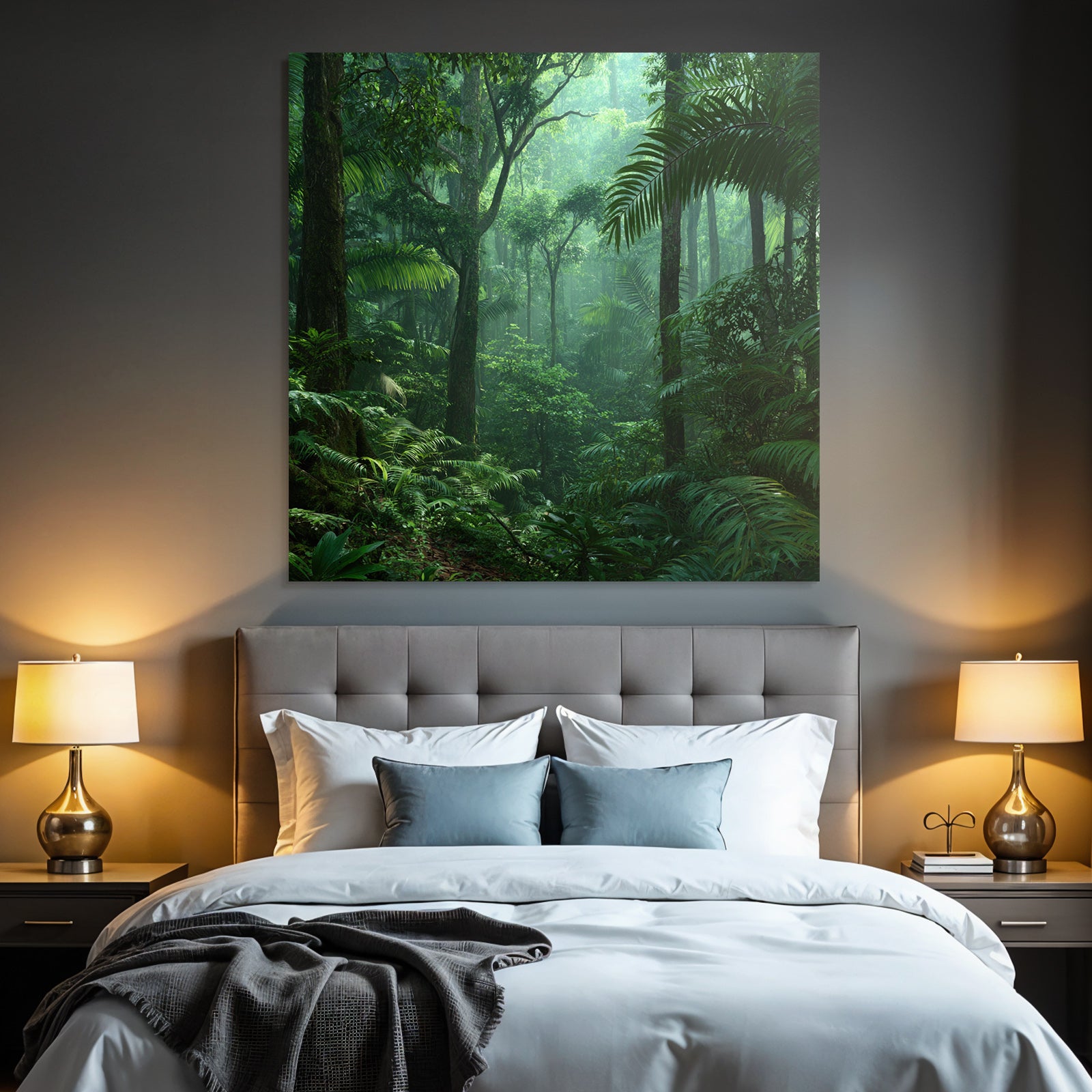 Tropics and Jungle Tropical Rainforest with Dense Vegetation and Misty Atmosphere