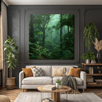 Tropics and Jungle Tropical Rainforest with Dense Vegetation and Misty Atmosphere