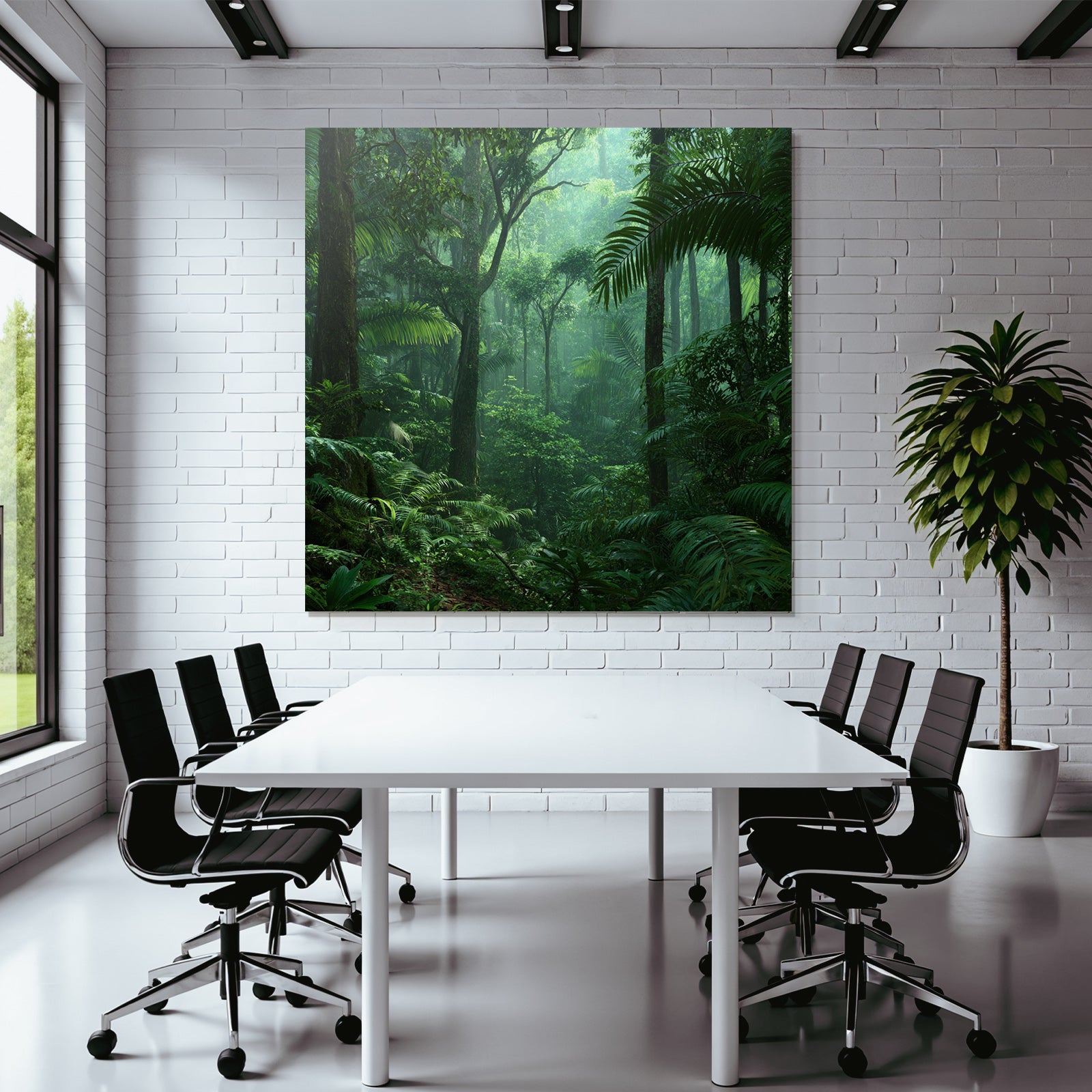 Tropics and Jungle Tropical Rainforest with Dense Vegetation and Misty Atmosphere
