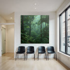 Tropics and Jungle Tropical Rainforest with Dense Vegetation and Misty Atmosphere