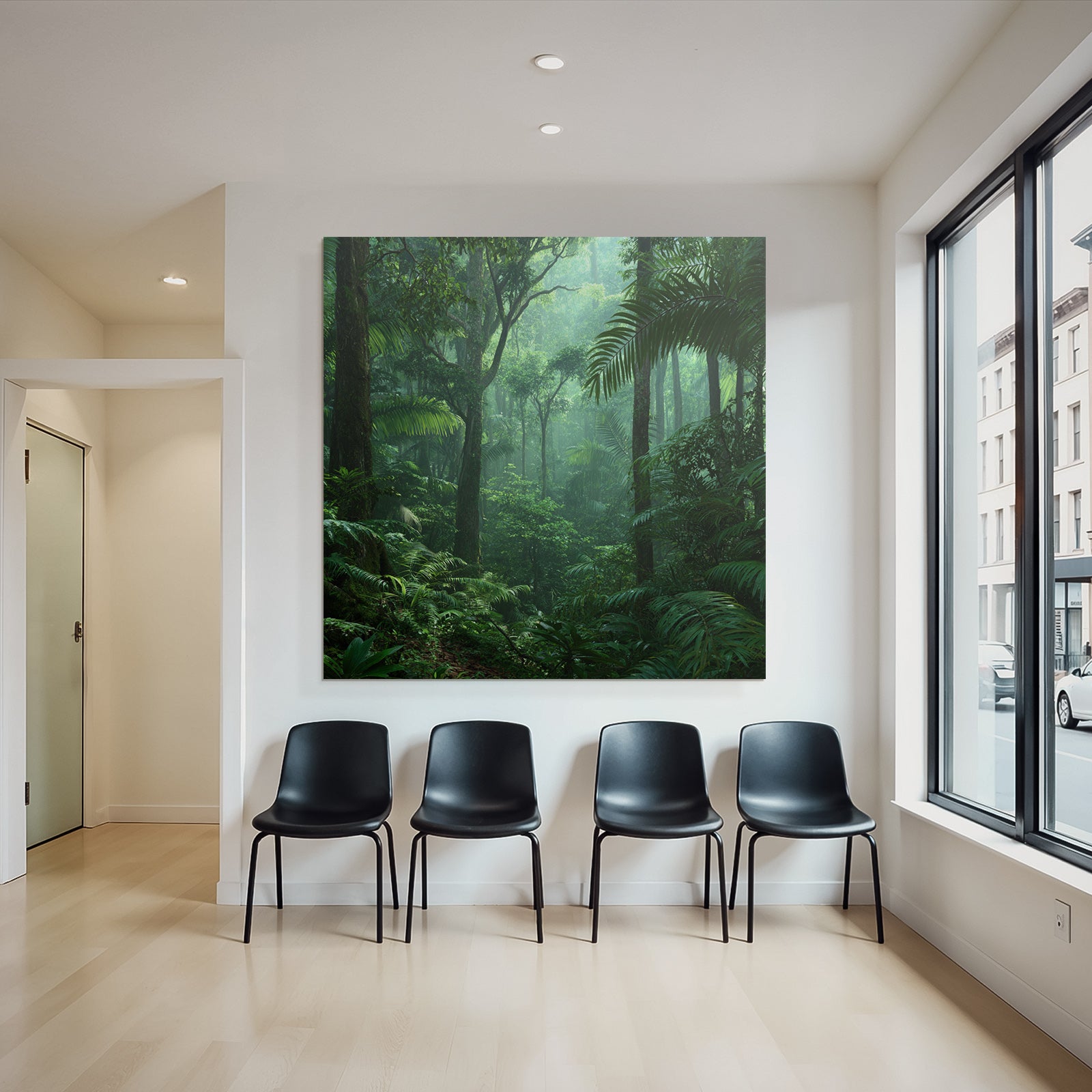 Tropics and Jungle Tropical Rainforest with Dense Vegetation and Misty Atmosphere