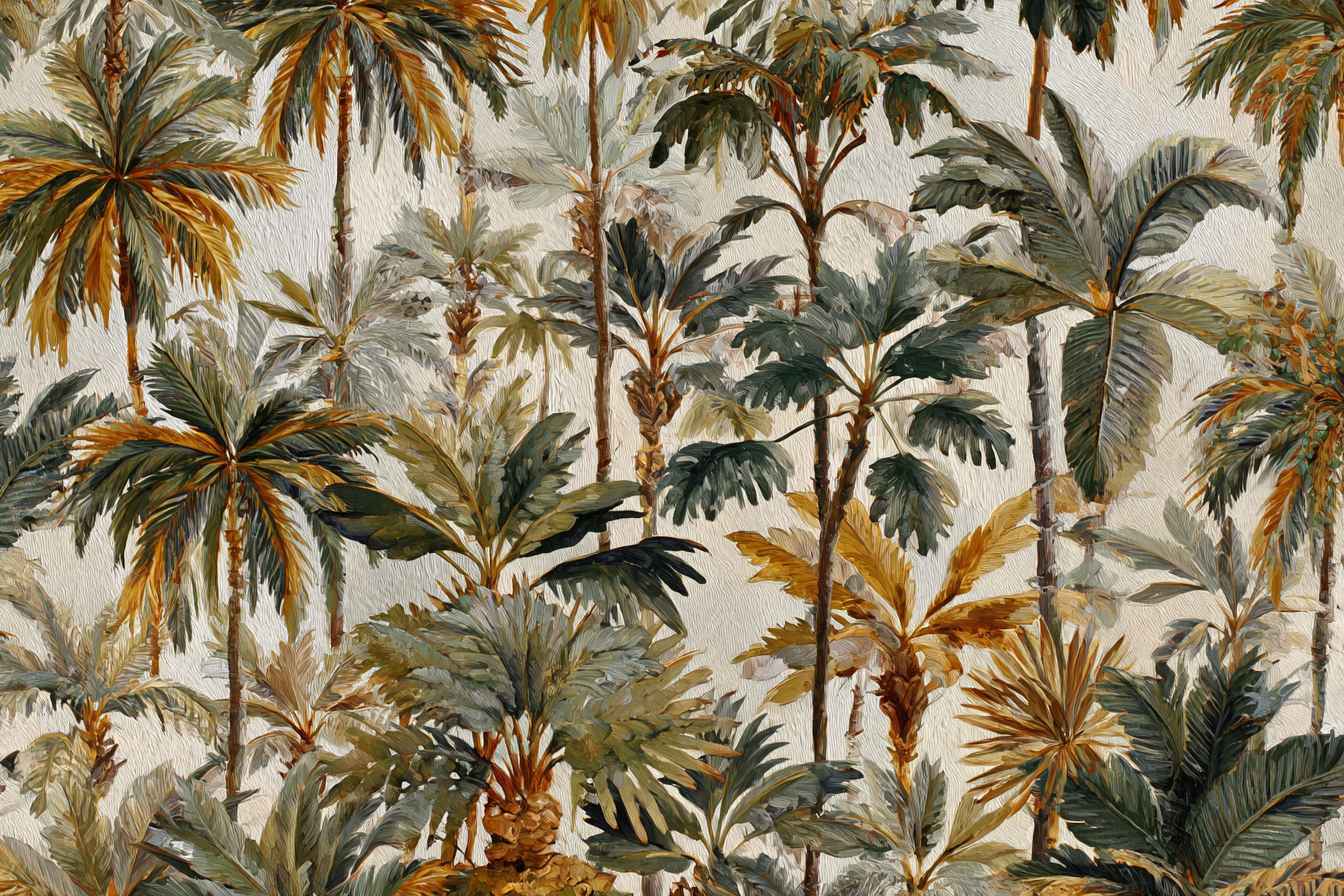 Tropen Und Dschungel Palmbäume Dekoratives Design Texturierte Stil Muster | Tropen und Dschungel | Landschaften
