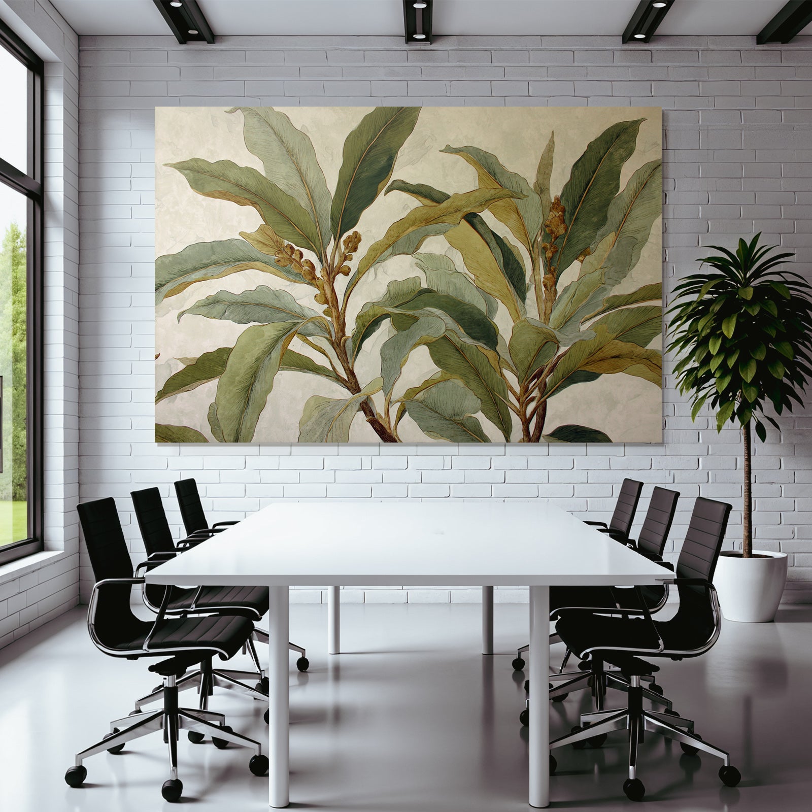 Tropen Und Dschungel Botanische Illustration Von Blättern Und Ästen