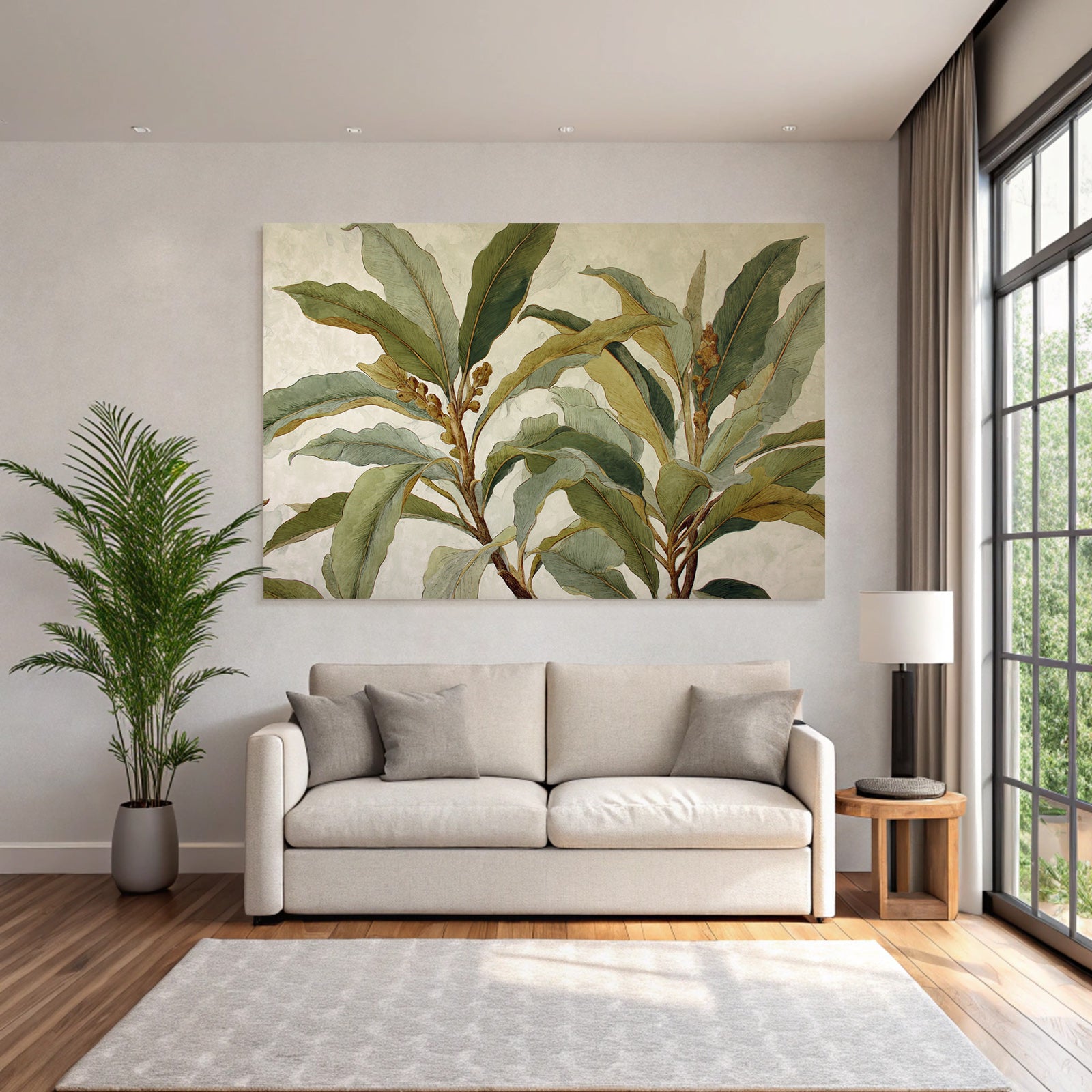 Tropen Und Dschungel Botanische Illustration Von Blättern Und Ästen