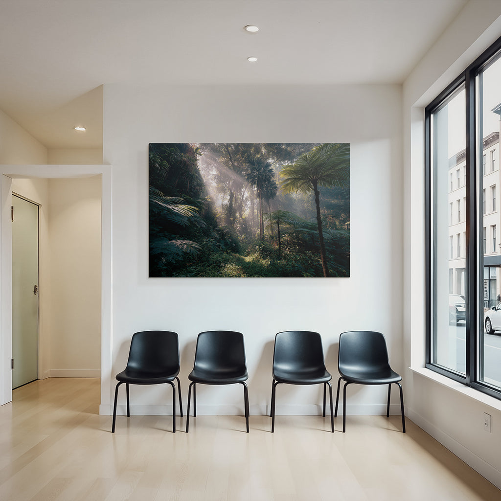 Tropics and Jungles Lush Forests Sunlight Film Through the Treetops Mystical Atmosphere