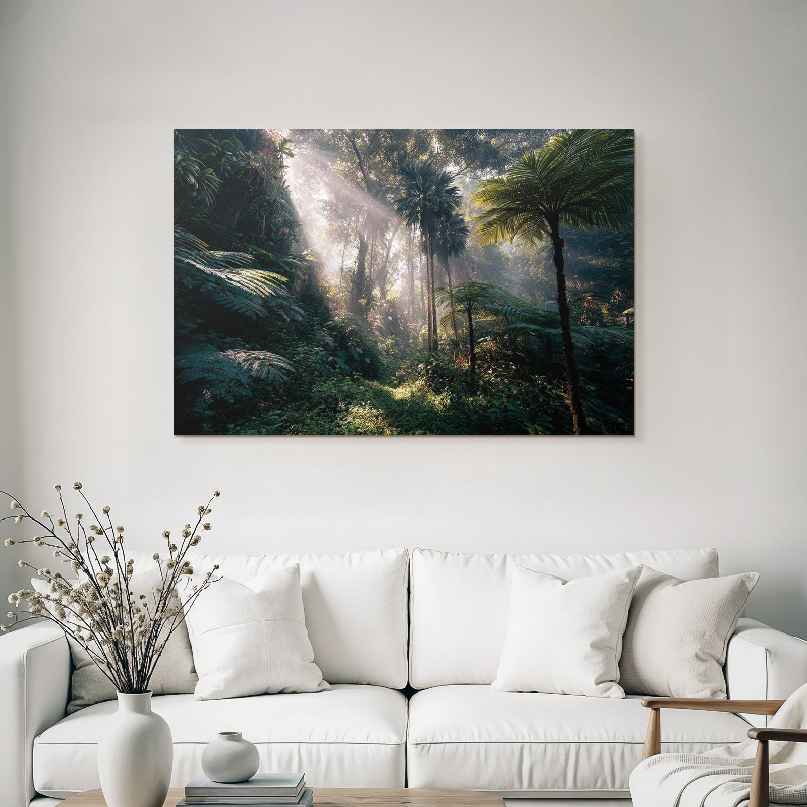 Tropen Und Dschungel Lush Forests Sonnenlicht Film Durch Den Baumkronen Mystische Atmosphäre