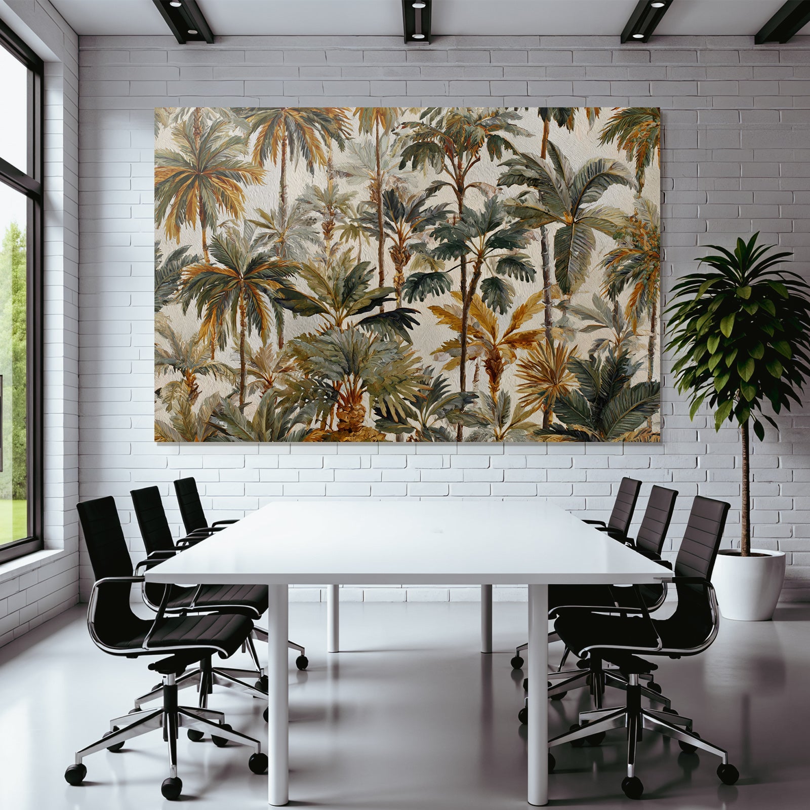 Tropen Und Dschungel Palmbäume Dekoratives Design Texturierte Stil Muster