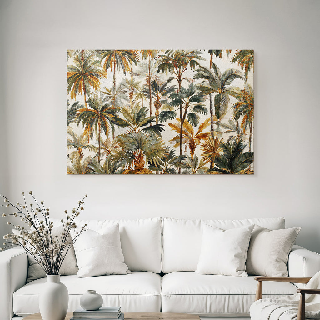 Tropen Und Dschungel Palmbäume Dekoratives Design Texturierte Stil Muster