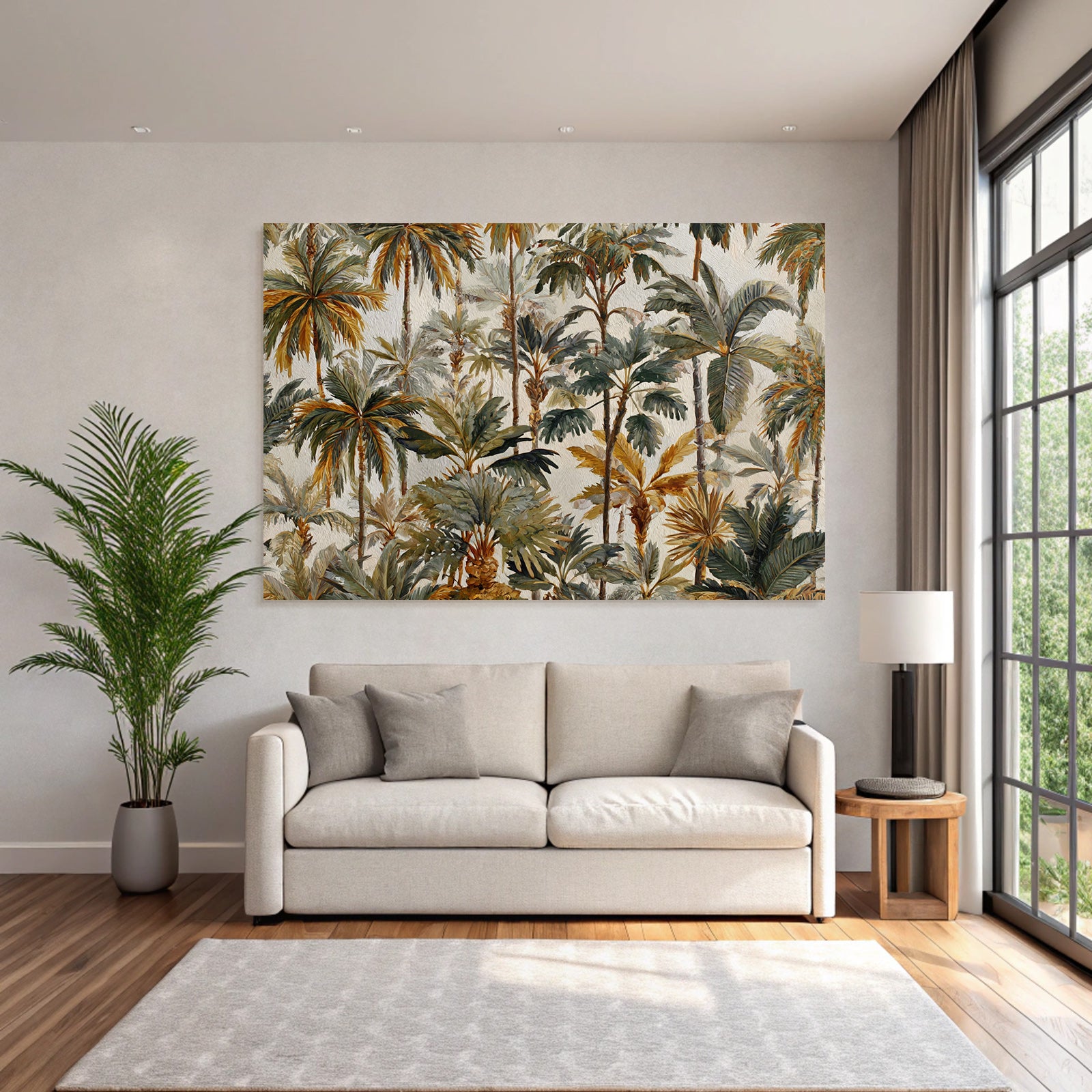 Tropen Und Dschungel Palmbäume Dekoratives Design Texturierte Stil Muster