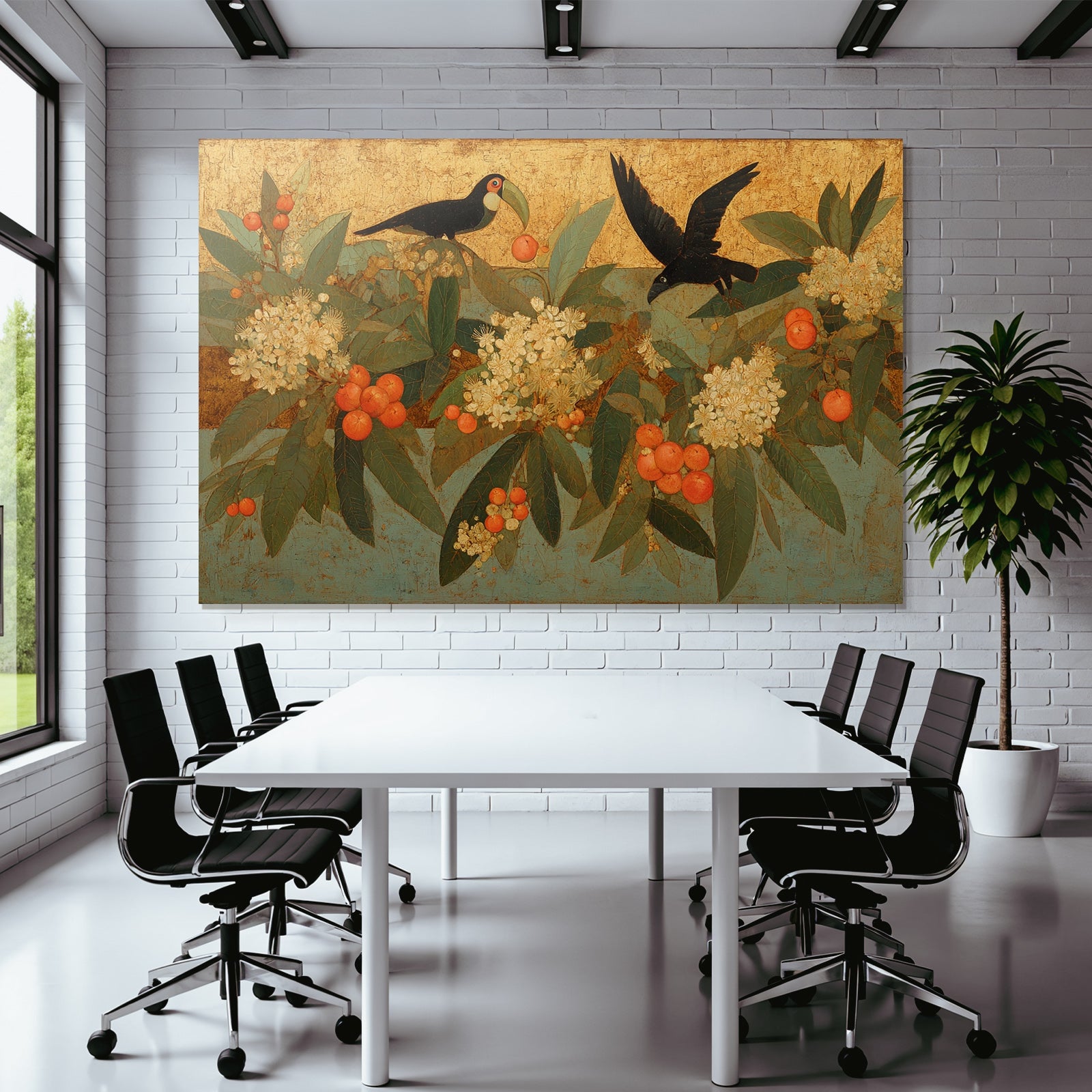 Tropen Und Dschungel Tropische Folien Früchte Und Vögel Dekorative Kunst